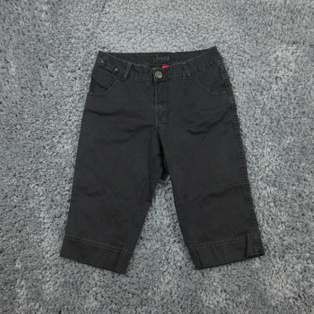 JAG Jeans Shorts Womens 6 Black Denim Flap Pocket 28x15*